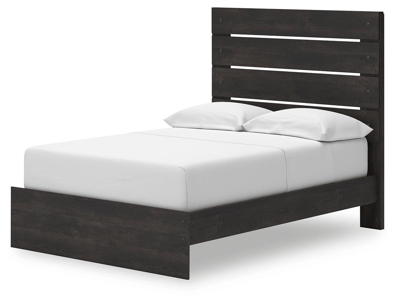 Hollivern Dark Gray Full Panel Storage Bed