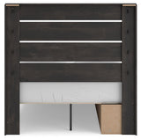 Hollivern Dark Gray Full Panel Storage Bed