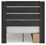 Hollivern Dark Gray Panel Storage Bedroom Set 2 view 6