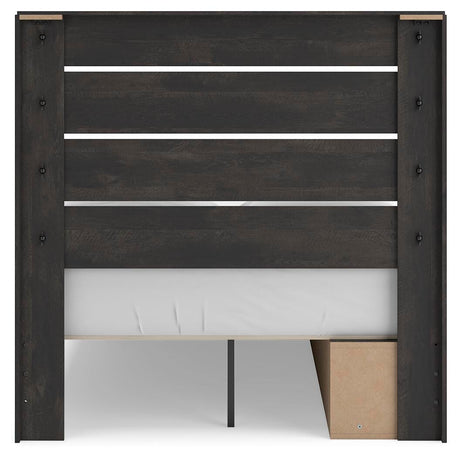Hollivern Dark Gray Panel Storage Bedroom Set 2 view 6