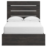 Hollivern Dark Gray Full Panel Storage Bed