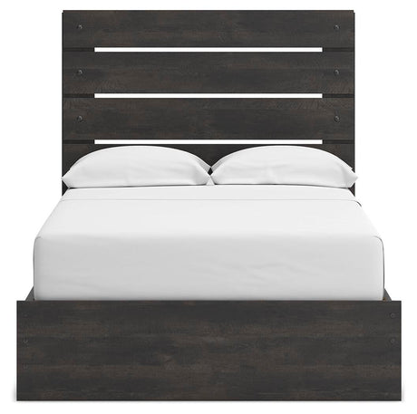 Hollivern Dark Gray Panel Storage Bedroom Set 2 view 3