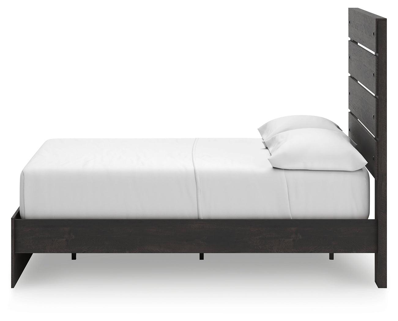 Hollivern Dark Gray Full Panel Storage Bed