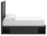 Hollivern Dark Gray Panel Storage Bedroom Set 2 view 5