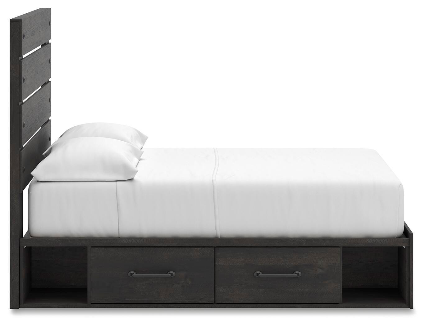 Hollivern Dark Gray Panel Storage Bedroom Set 2 view 5