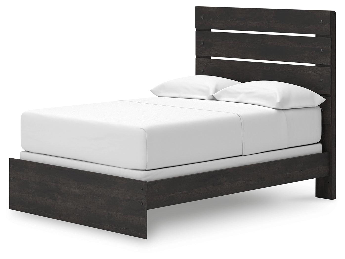Hollivern Dark Gray Full Panel Bed