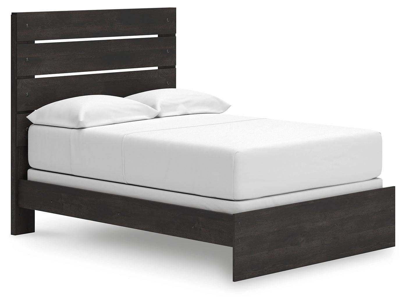 Hollivern Dark Gray Full Panel Bed