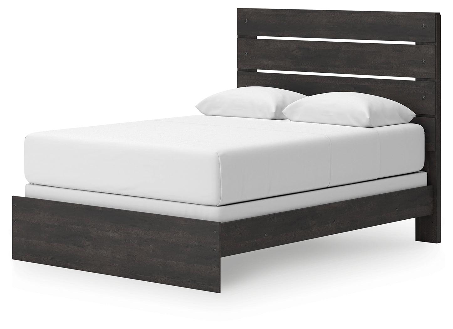 Hollivern Dark Gray Queen Panel Bed