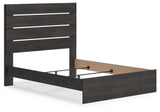 Hollivern Dark Gray Queen Panel Bed