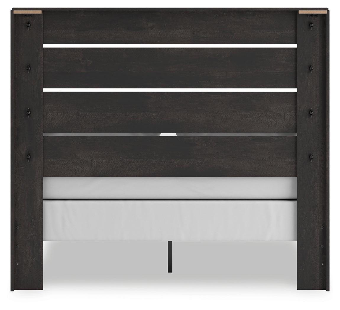 Hollivern Dark Gray Queen Panel Bed