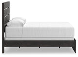 Hollivern Dark Gray Queen Panel Bed