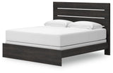 Hollivern Dark Gray King Panel Bed