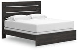 Hollivern Dark Gray King Panel Bed