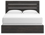 Hollivern Dark Gray King Panel Bed