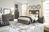 Drystan Multi Queen Panel Bed with 2 Storage Drawers and LED Lights