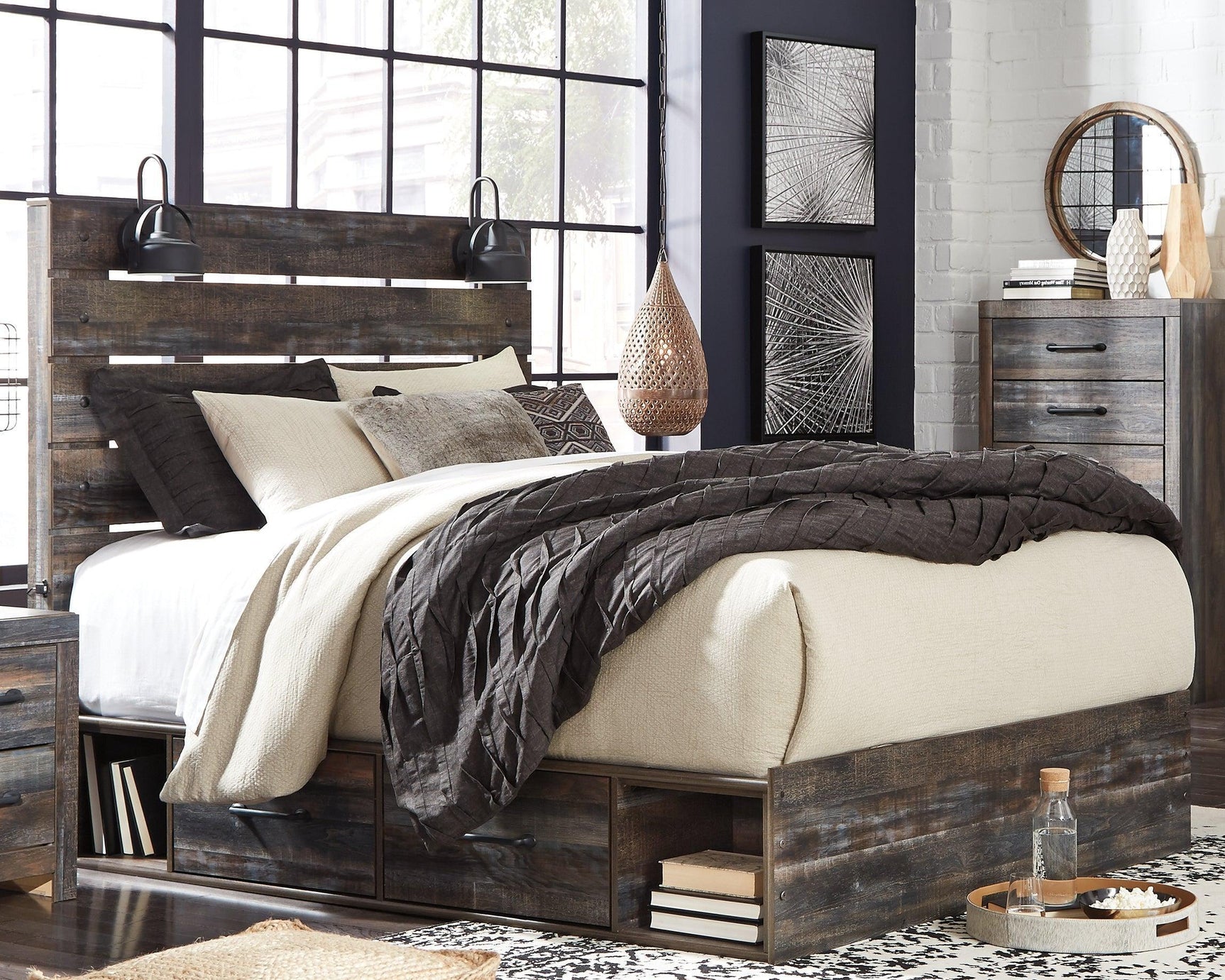 Drystan Multi Queen Panel Bed With 4 Storage Drawers