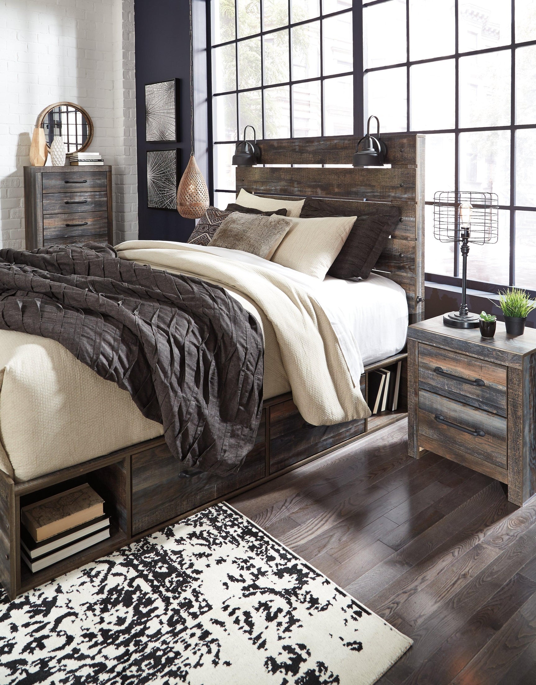 Drystan Multi Queen Panel Bed With 4 Storage Drawers