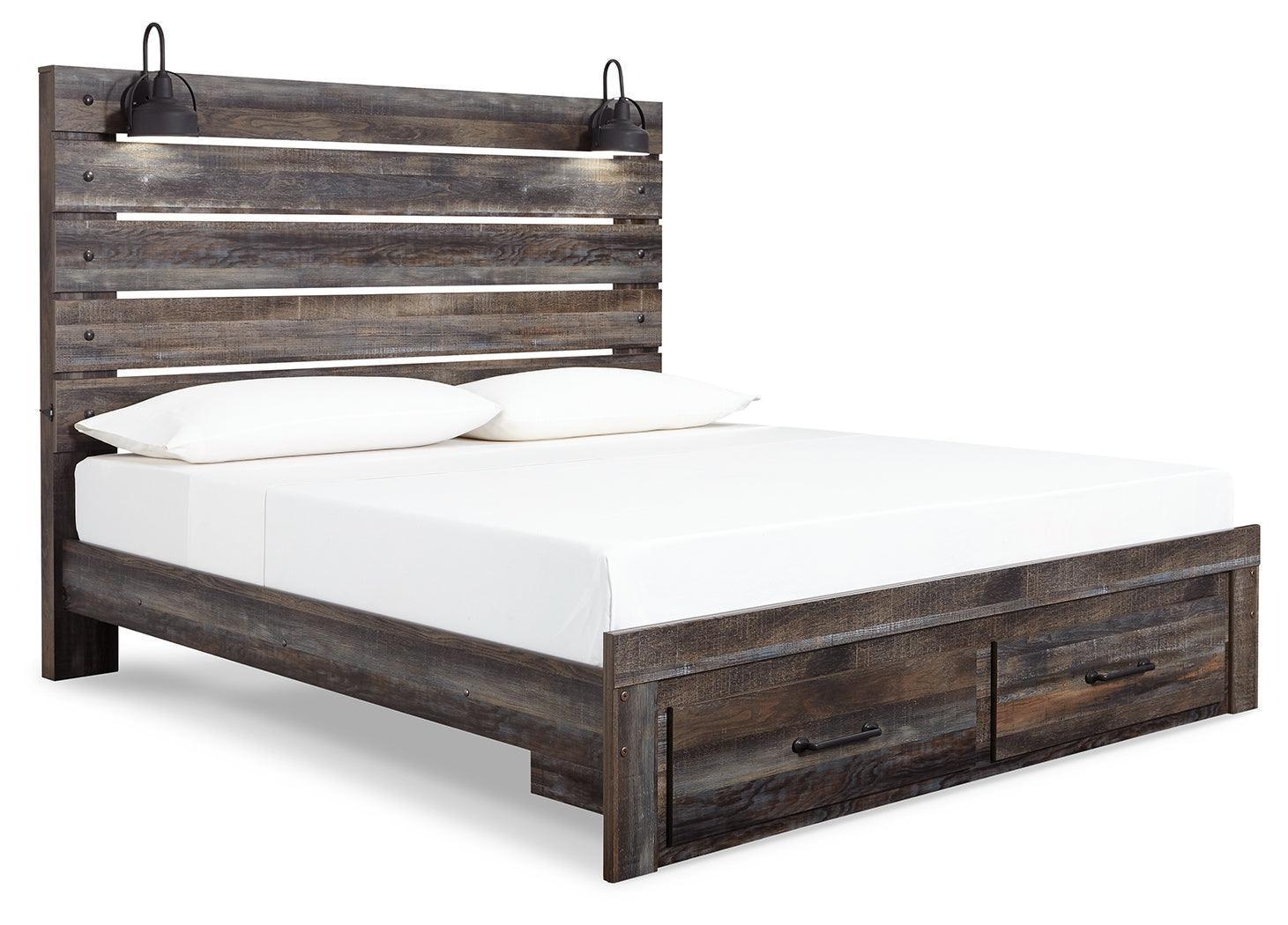 Drystan Multi King Panel Bed With 2 Storage Drawers
