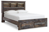 Drystan Multi Queen Bookcase Bed With 2 Storage Drawers