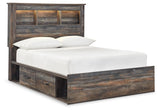 Drystan Multi Full Bookcase Bed with Storage Drawers