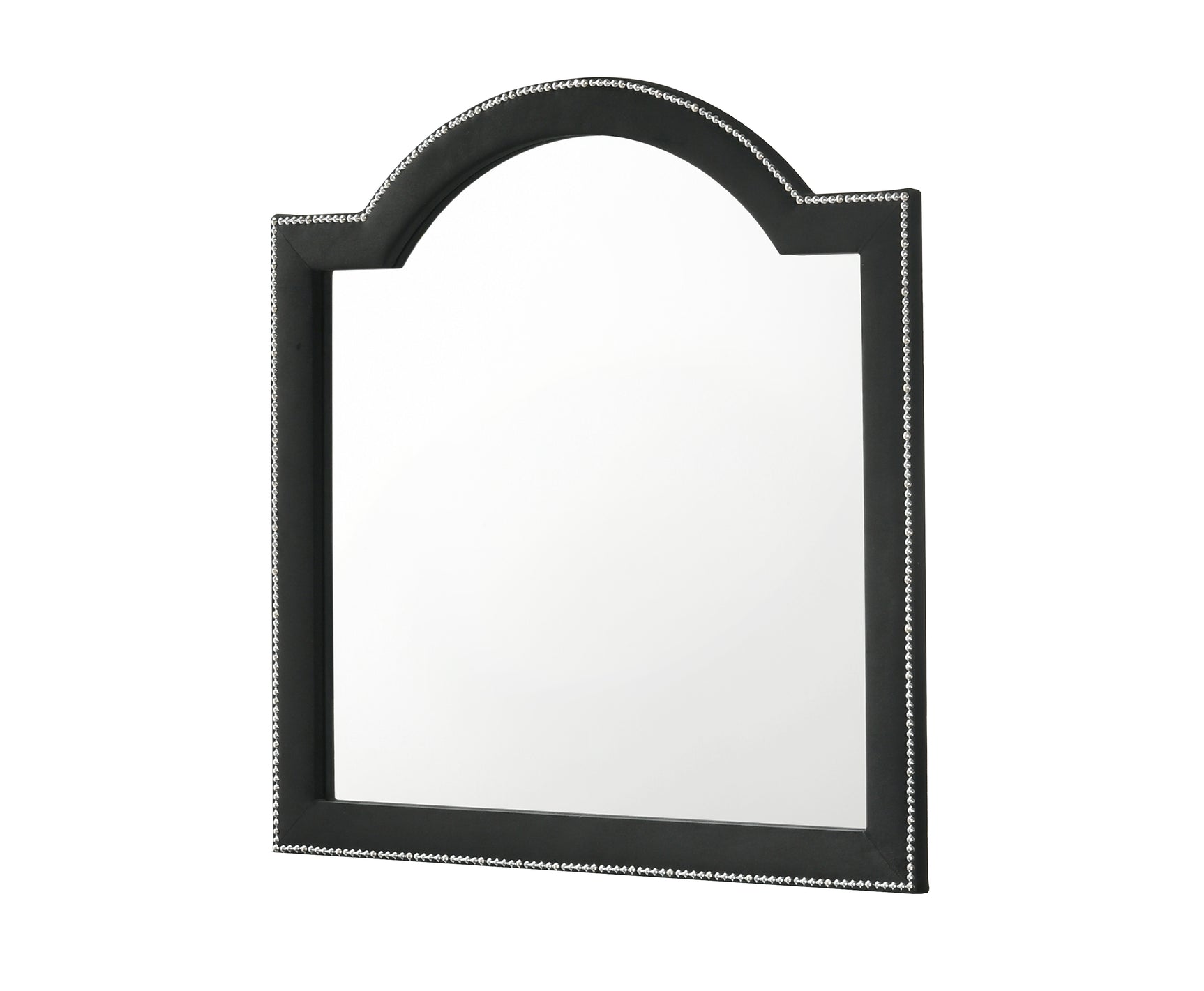 Cameo Black Upholstered Tufted Panel Queen Bed