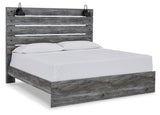 Baystorm Gray King Panel Bed - Ella Furniture