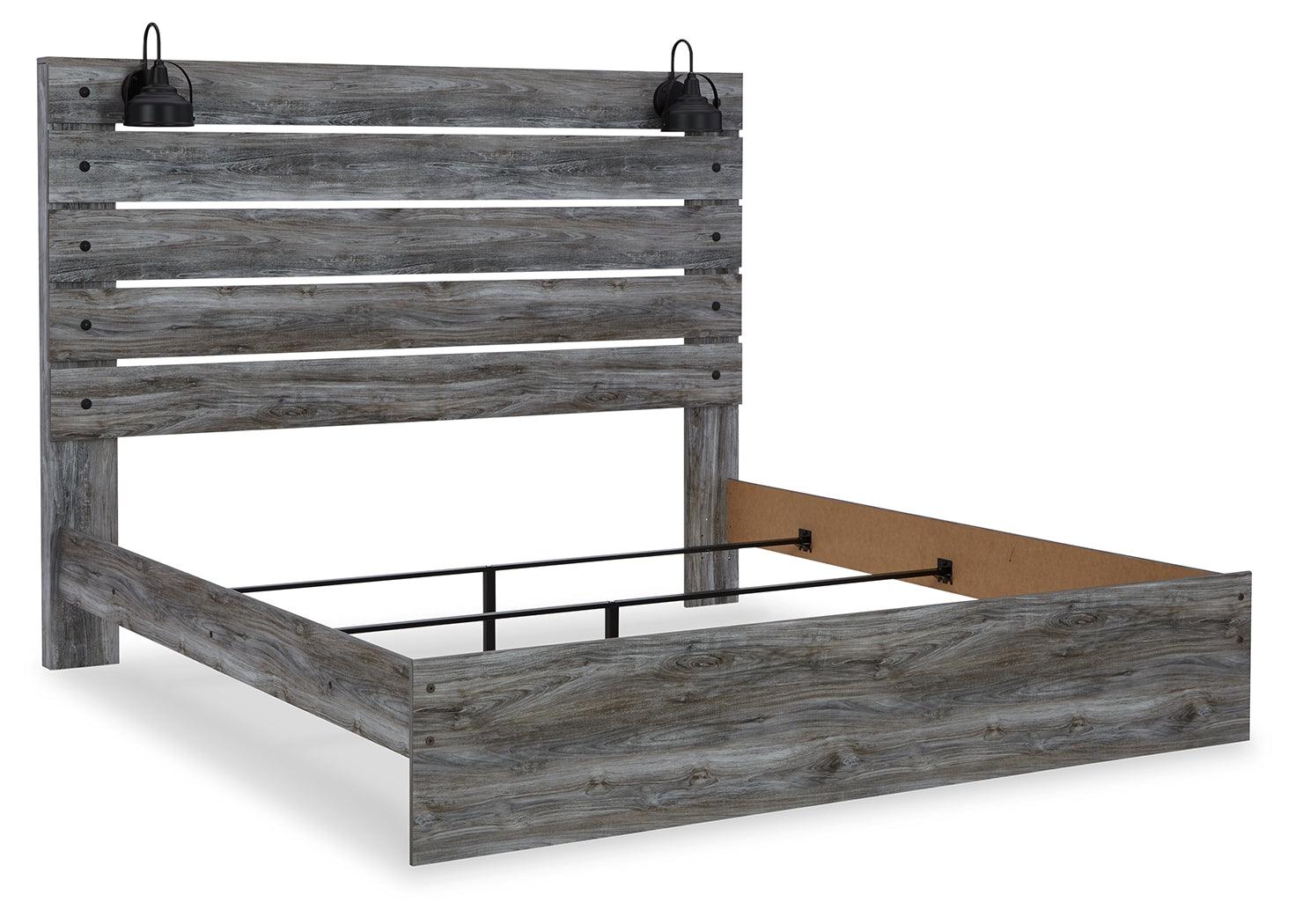 Baystorm Gray King Panel Bed - Ella Furniture