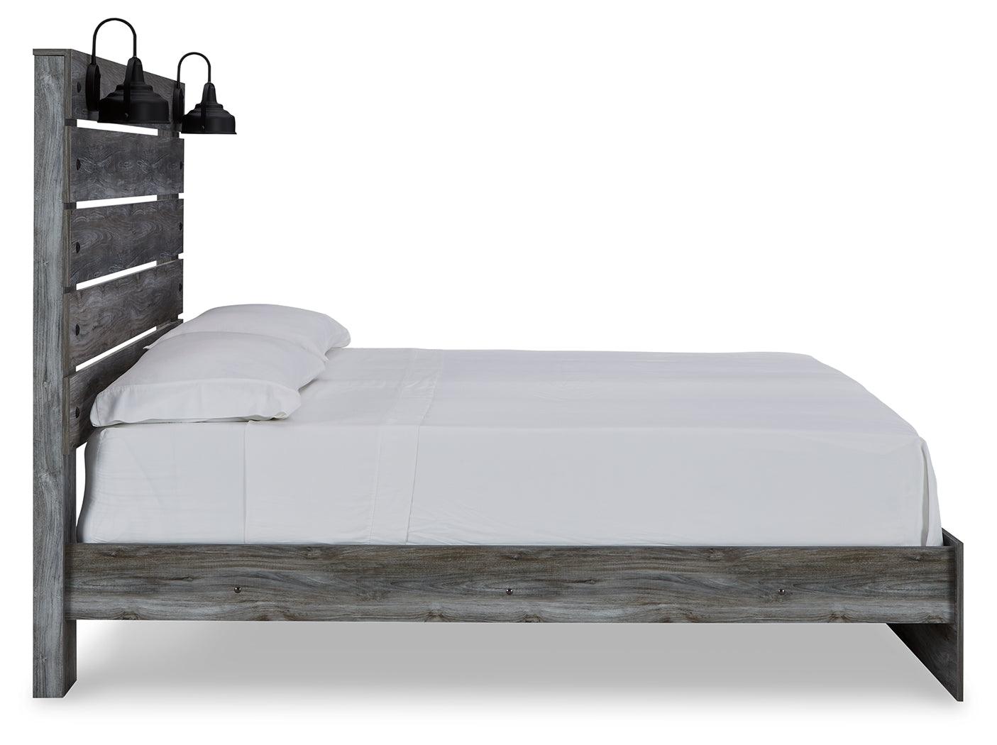 Baystorm Gray King Panel Bed - Ella Furniture