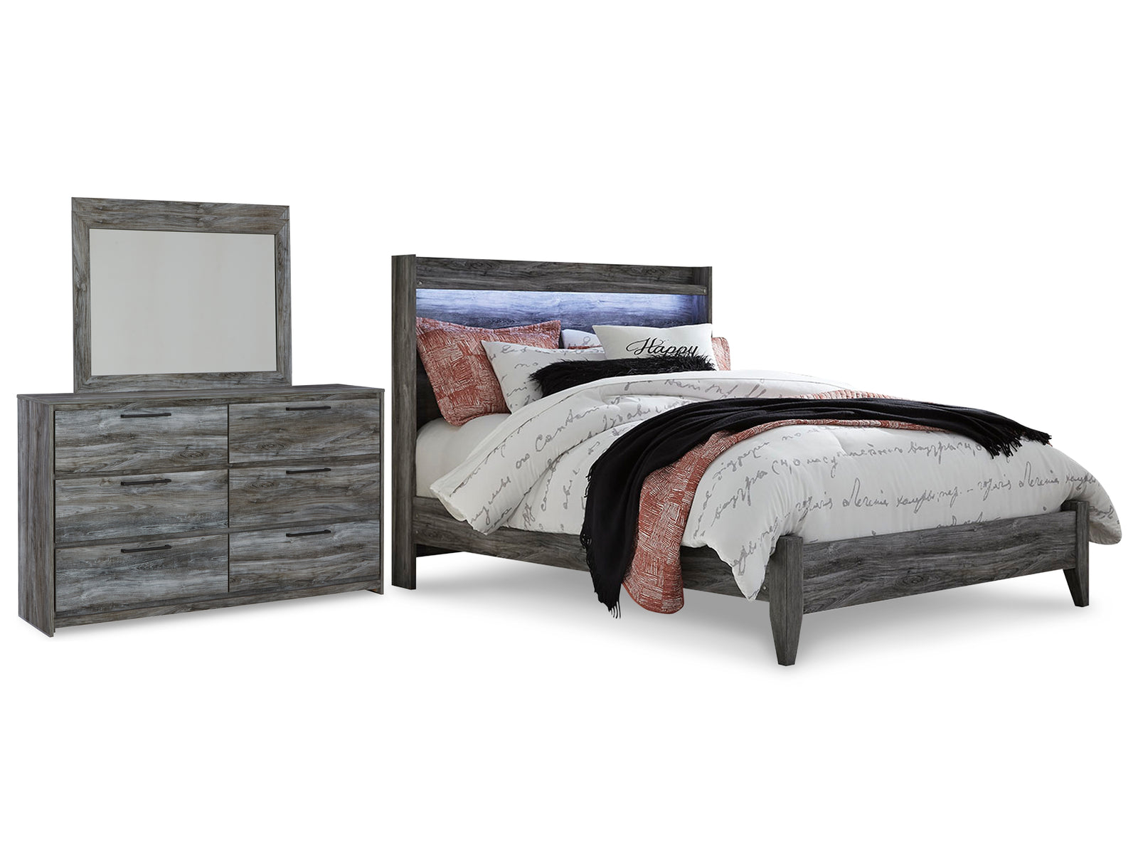 Baystorm Gray Panel Bedroom Set