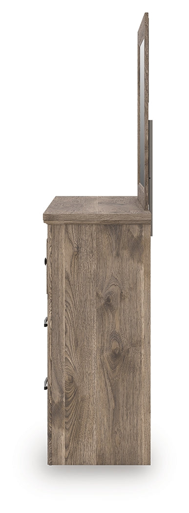 Rusticott Brown Dresser and Mirror