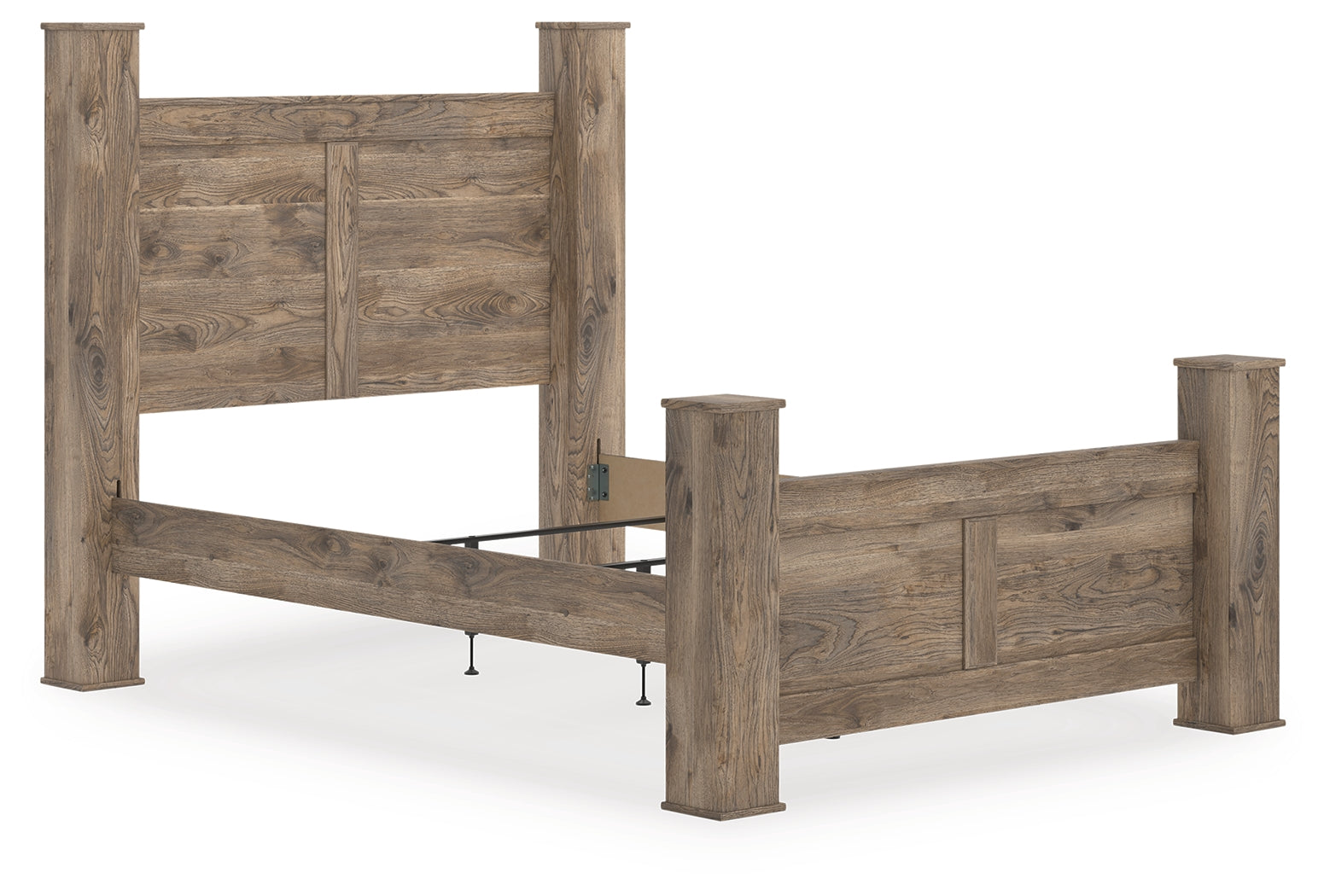 Rusticott Brown Queen Poster Bed