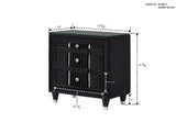 Armany Black Upholstered Wingback Panel Bedroom Set