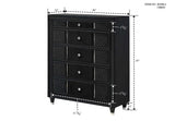 Armany Black Upholstered Chest