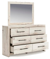 Lawroy Light Natural Panel Storage Bedroom Set 4 angled view