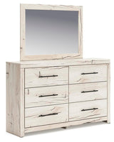 Lawroy Light Natural Panel Bedroom Set angled view