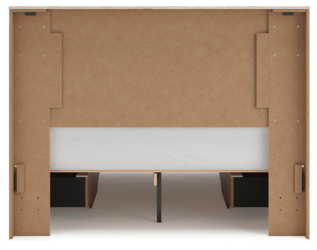 Lawroy Light Natural Full Panel Bed with Storage view 10