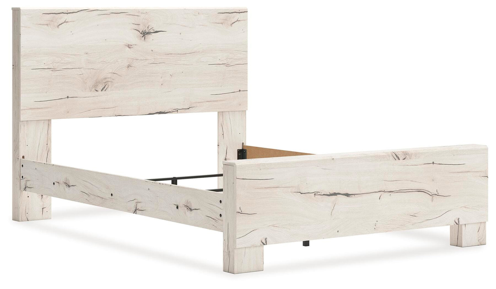 Lawroy Light Natural Panel Bedroom Set angled view