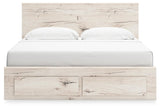Lawroy Light Natural King Panel Storage Bed