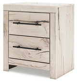 Lawroy Light Natural Panel Storage Bedroom Set 4 angled view
