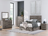 Graystorm Brown Gray Full Panel Storage Bed