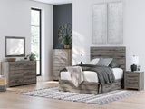 Graystorm Brown Gray Full Panel Bed with Storage