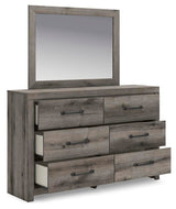 Graystorm Brown Gray Panel Storage Bedroom Set 2 angled view