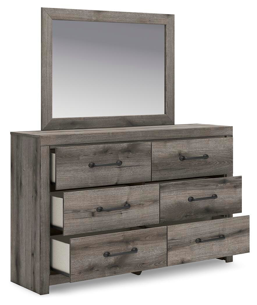 Graystorm Brown Gray Panel Bedroom Set angled view