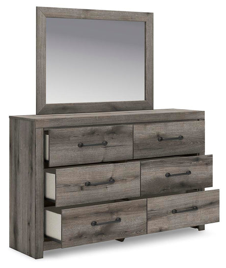 Graystorm Brown Gray Panel Bedroom Set angled view
