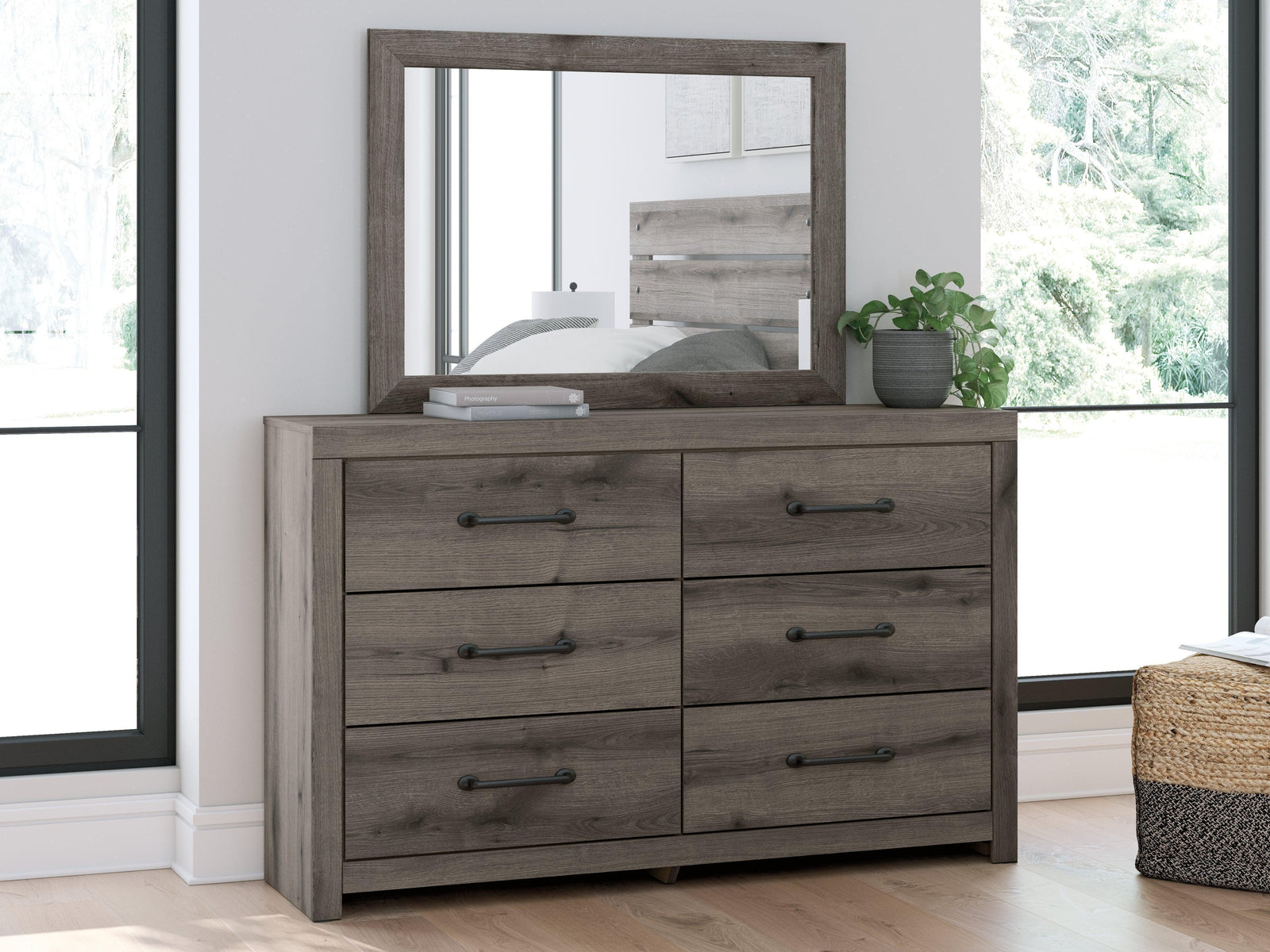 Graystorm Brown Gray Dresser and Mirror