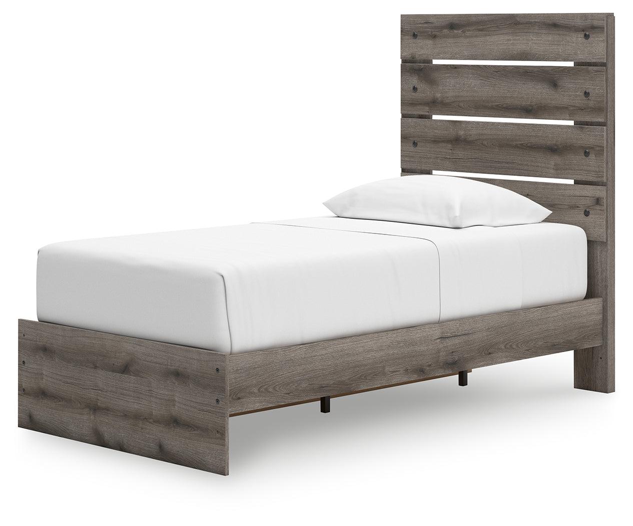 Graystorm Brown Gray Twin Panel Storage Bed