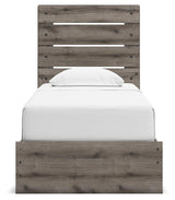 Graystorm Brown Gray Twin Panel Storage Bed