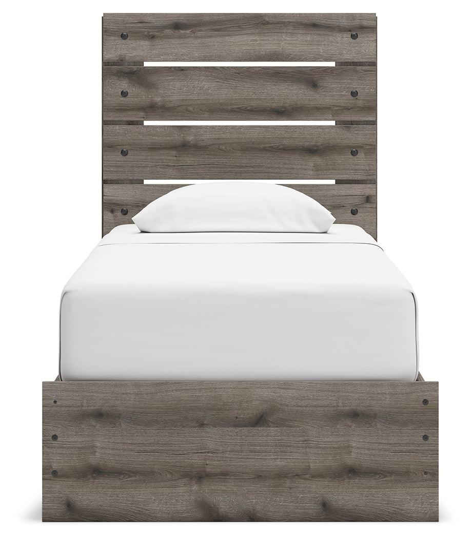 Graystorm Brown Gray Twin Panel Storage Bed