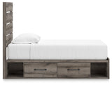 Graystorm Brown Gray Twin Panel Storage Bed
