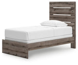 Graystorm Brown Gray Twin Panel Bed